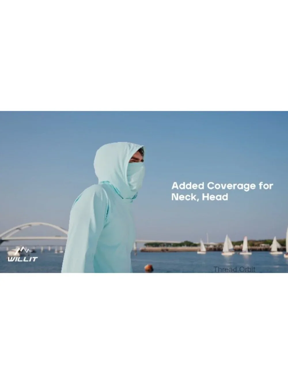 UPF 50+ Sun Hoodie Long Sleeve Fishing Hiking Shirt with Mask
